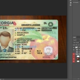 Georgia Driving license PSD Template New