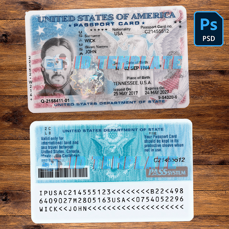 Blank Passport Id Card