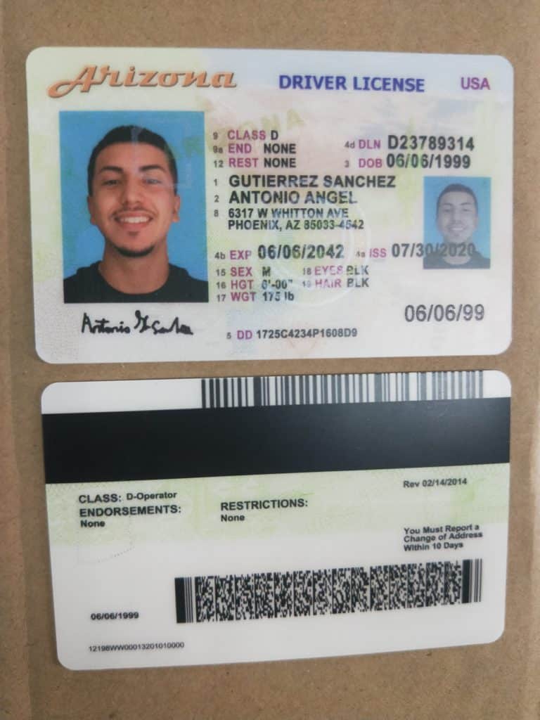 Arizona Driver License PSD Template | Driving license Template