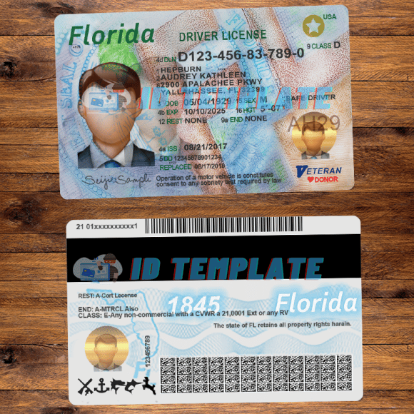 Driving license PSD Template