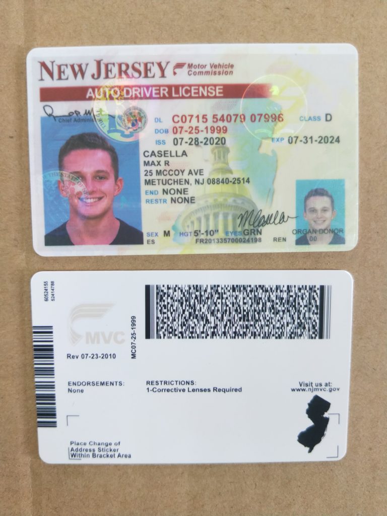 Tumult Bourgeon faktureres New Jersey Driving License PSD Template | Driving license Template