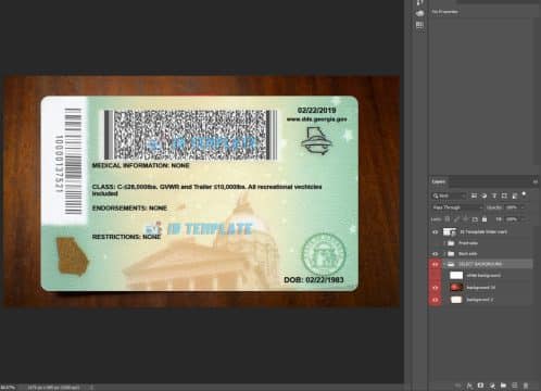 Georgia Driving license PSD Template New