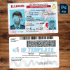 Illinois Driving license Template