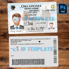 Oklahoma Driving license Template New
