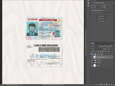 Illinois Driving license PSD Template