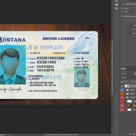 Montana Driving license PSD Template