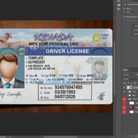 Nevada Driving license PSD Template New