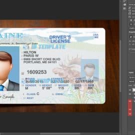 Maine Driving license PSD Template Old