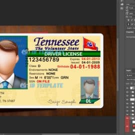 Tennessee Driving license PSD Template Old