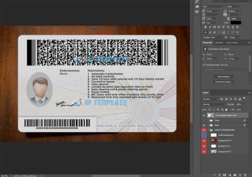 Virginia Driving license PSD Template