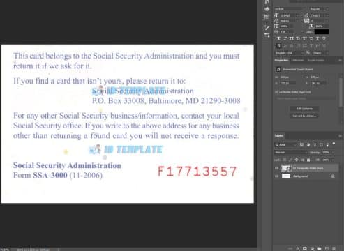 USA SSN Card PSD Templates