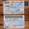 Wisconsin Driving license Template