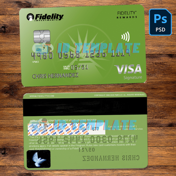 Fidelity Visa Card Template