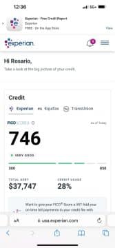 Credit Score With Experian Account