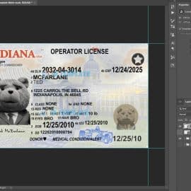 Indiana_DL_NEW Updated-22 Driving Licence Template 3
