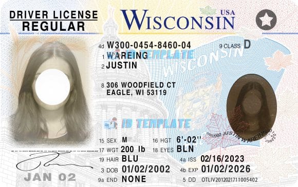 Wisconsin Driving license New 1