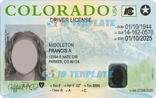 Colorado Driving license 1