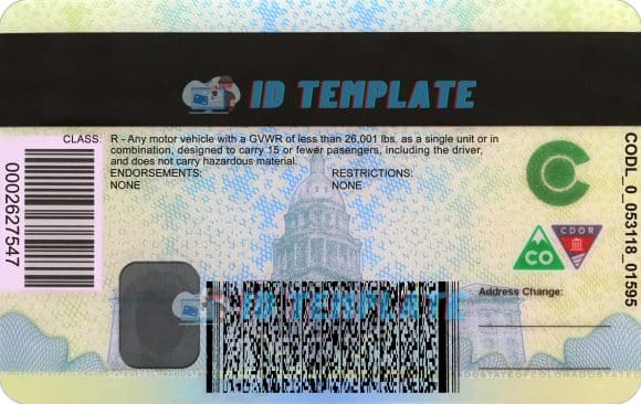 Colorado Driving license PSD Template New 1200DPI | Driving license ...
