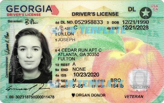 Georgia Driving license New 2
