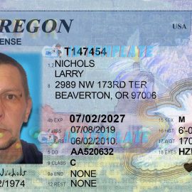 Oregon Driving license 3