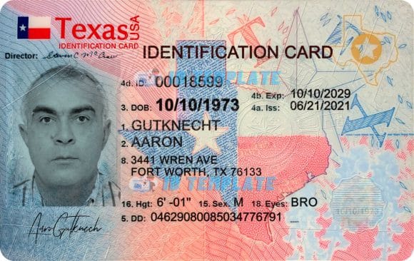 Texas ID Card 1