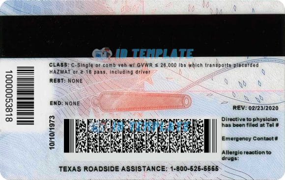 Texas ID Card New PSD Template 1200DPI | ID Card Template