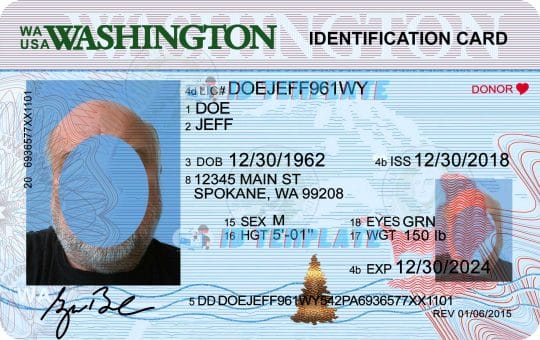 Washington ID Card 3