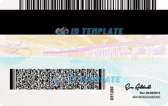 California ID Card Template 4
