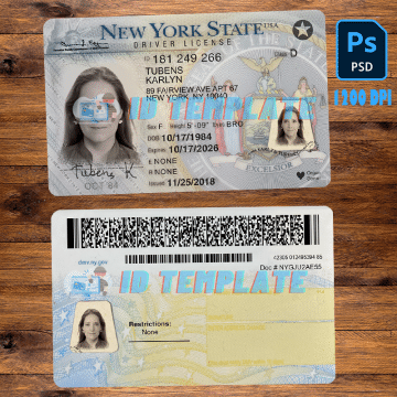 New York Driving License Template New