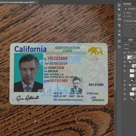 California ID Card Template