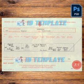 UK Birth Certificate Template