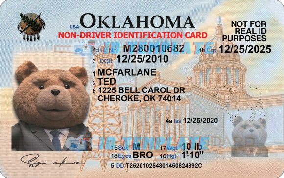 Oklahoma ID Card 1