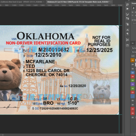 Oklahoma ID Card 3