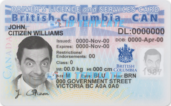 British Columbia Driving license