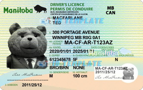 Manitoba Driving license