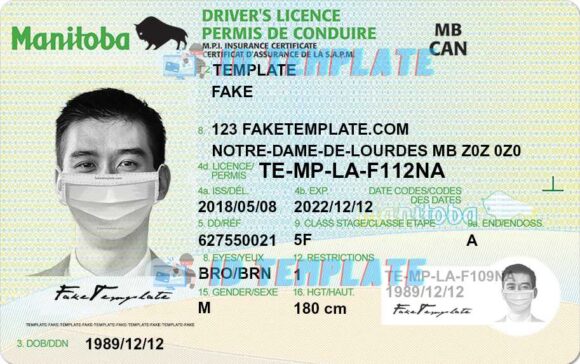 Manitoba Driving license