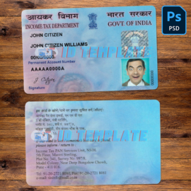 India Tax ID Card