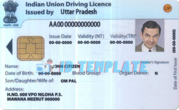 India Union Driving Licence