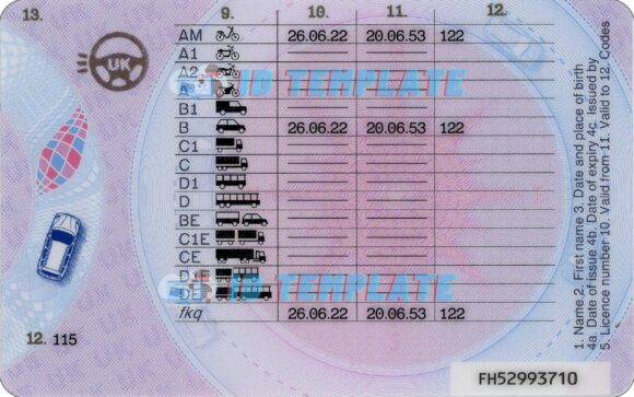 UK Driving license New