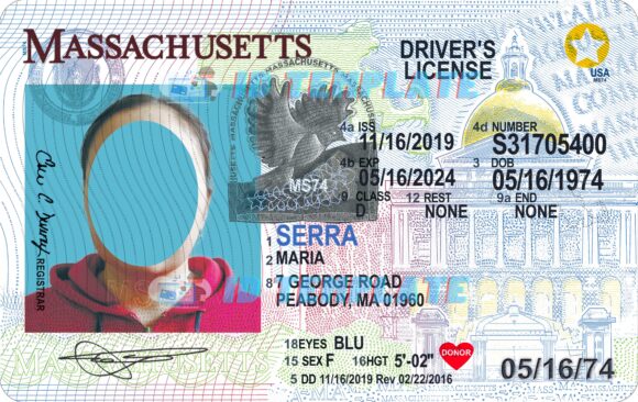 Massachusetts New Driving License