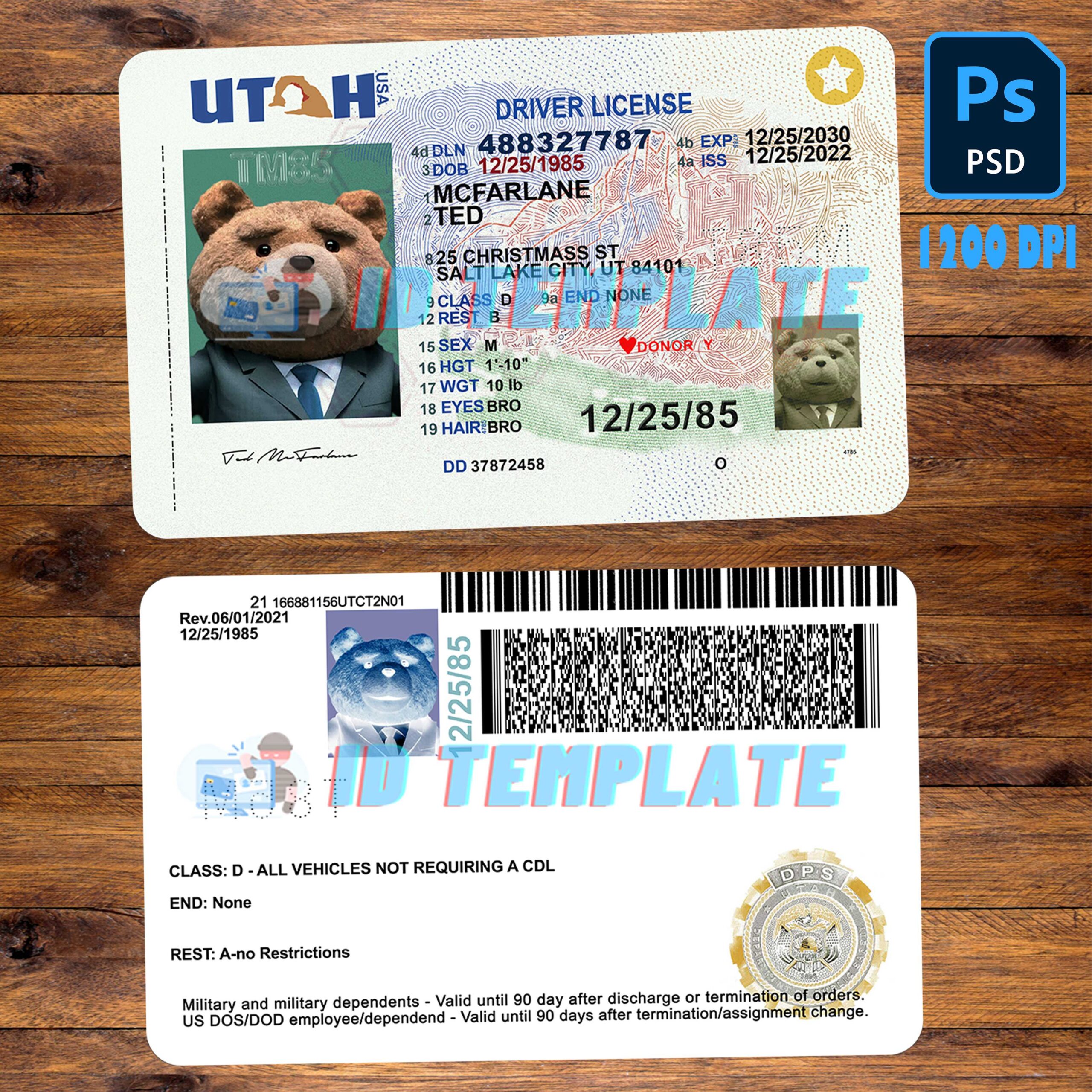 Utah New Driving license