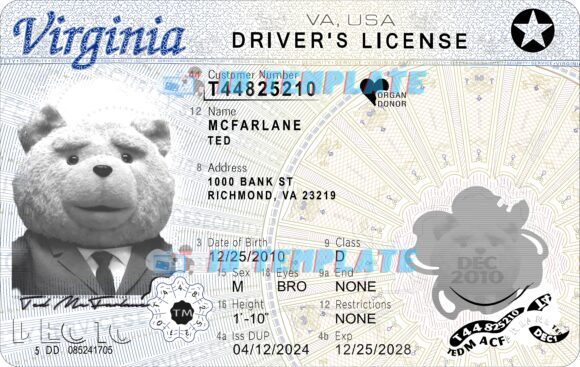 Virginia new Driving license