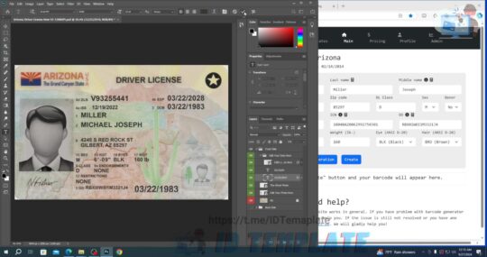 How to Edit and save and add background Arizona DL In Photoshop