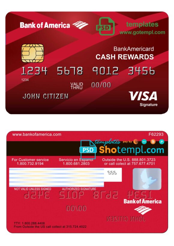 Bank of America Visa signature Card