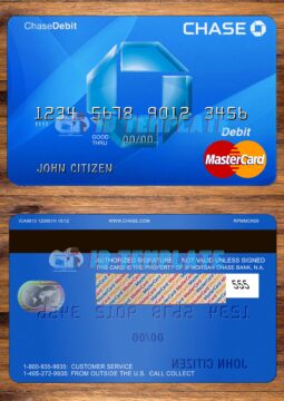 Chase bank Mastercard Debit Card