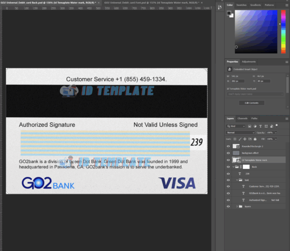 GO2bank Visa Card PSD Template - Image 3