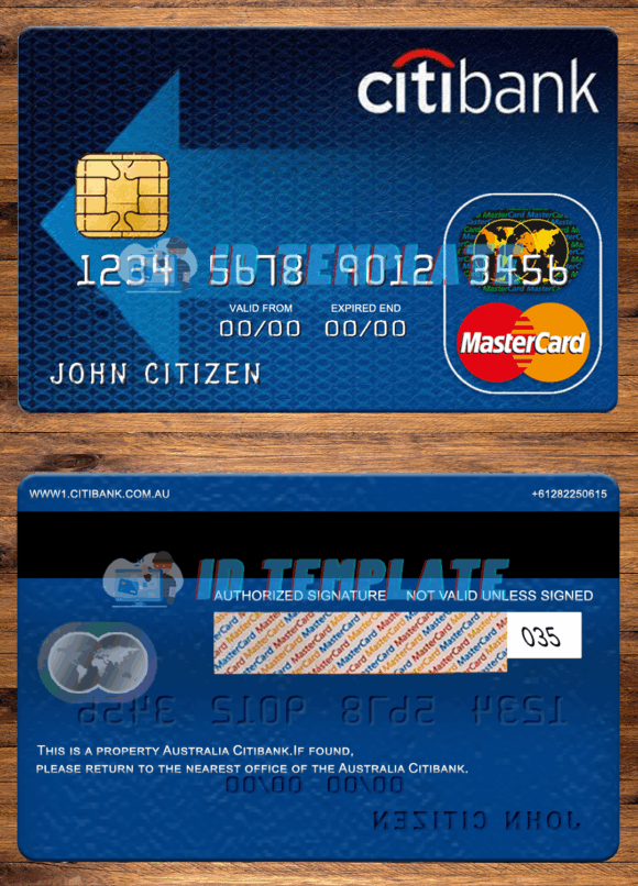 Australia Citibank Mastercard