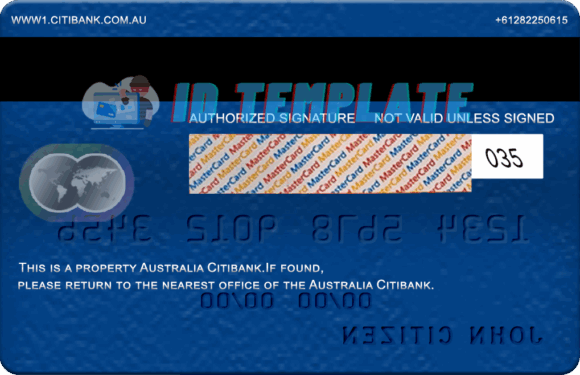 Australia Citibank Mastercard