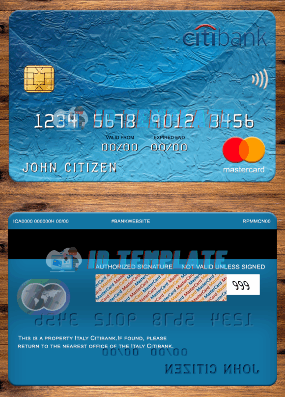 Italy Citibank Mastercard