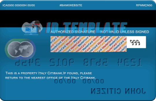 Italy Citibank Mastercard